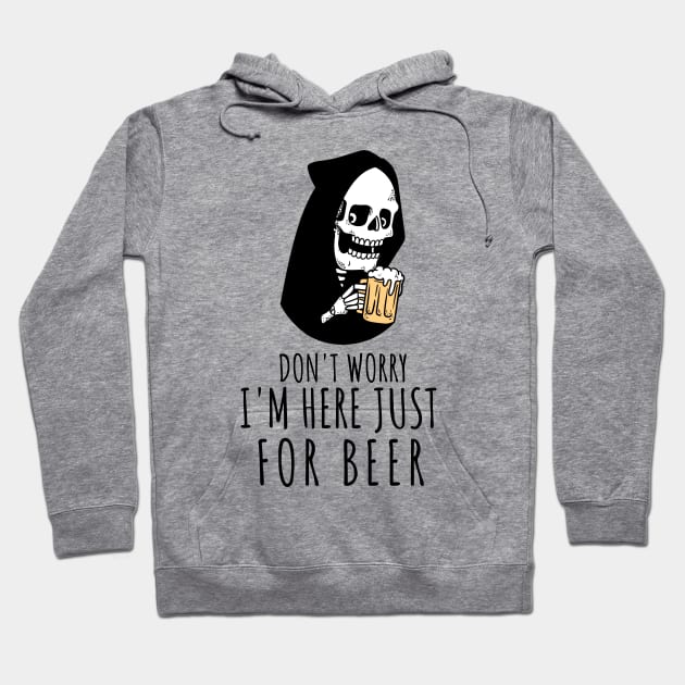 Funny skeleton just wants to drink beer Hoodie by Graffas